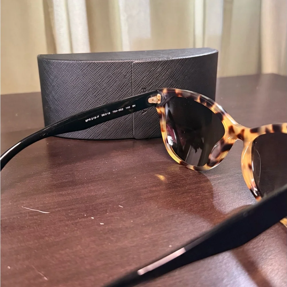 Prada Tortoiseshell Sunglasses with Black Lenses - Picture 6 of 8